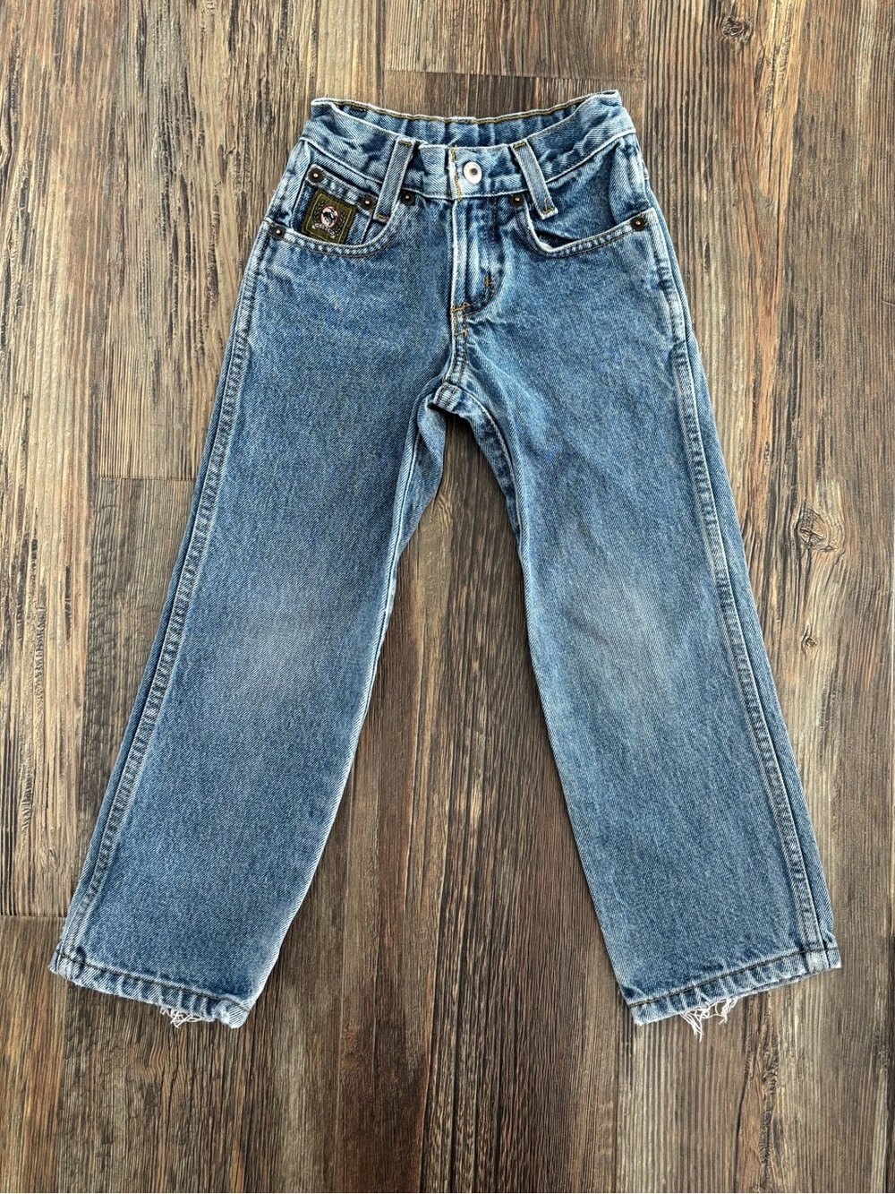 *Read* Cinch Blue Denim Western Jeans Kids Size 4 Distressed Cowboy Rodeo Ranch